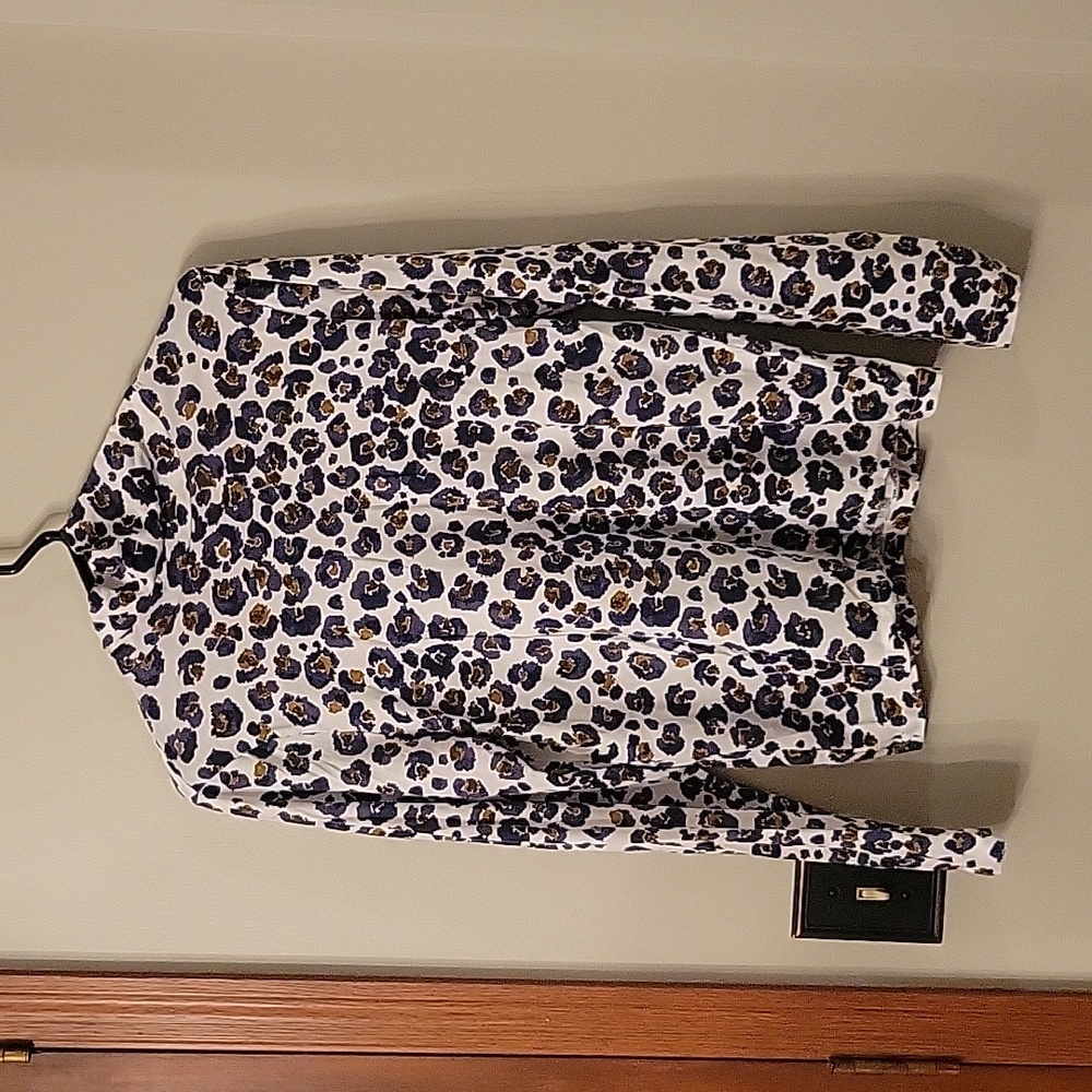 J. Crew Leopard Print 100% Cotton Turtleneck